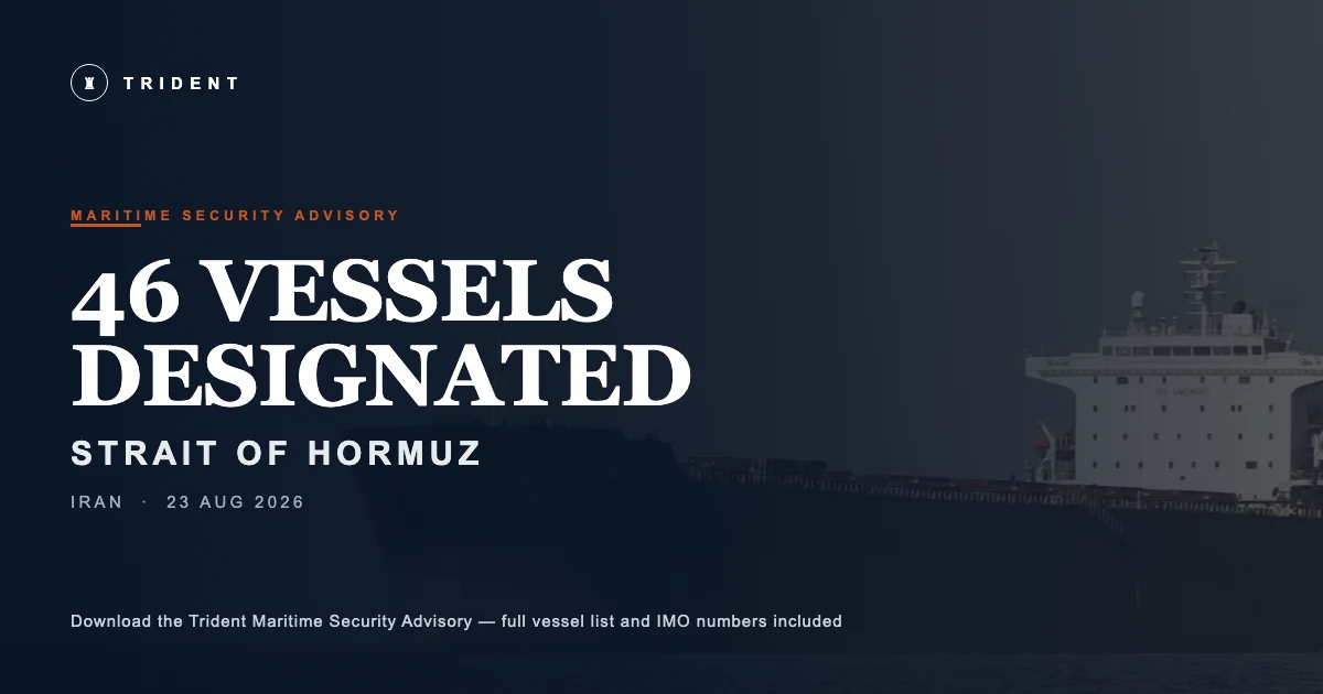 Iran Non-Compliant Vessels List Rises to 77 (Strait of Hormuz) | Trident